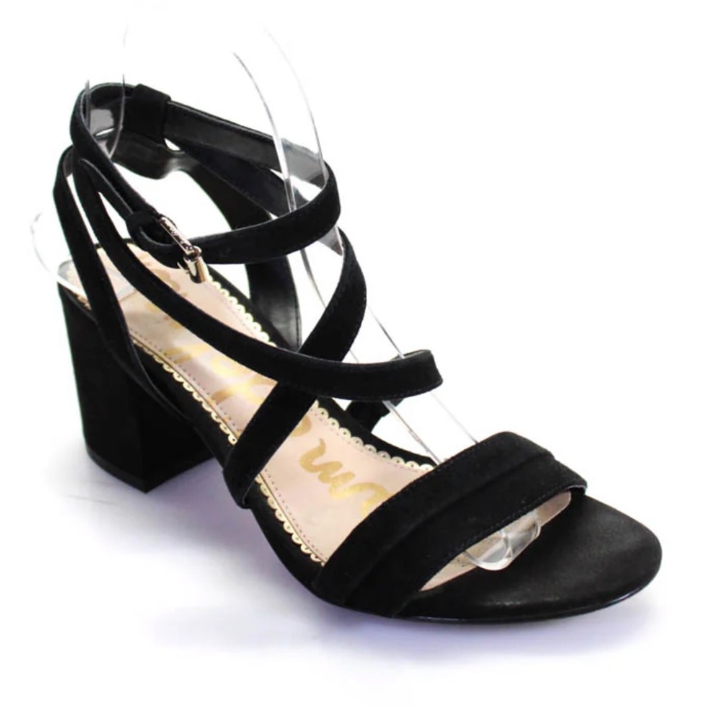 Sam Edelman Black Suede Strappy Sandal